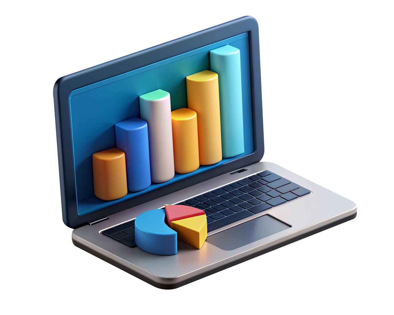 Financial Chart on Laptop
